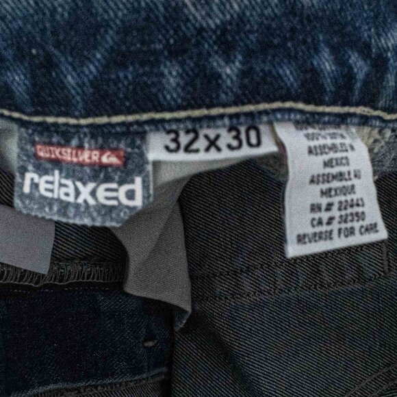 Quiksilver Jeans QuikJean Relaxed Straight Surf Skate 32 x 30 Y2K Baggy - Picture 12 of 12